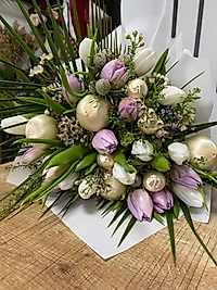 Lila & Beyaz 20's Laleler