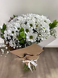 Beyaz Krizantem Buket